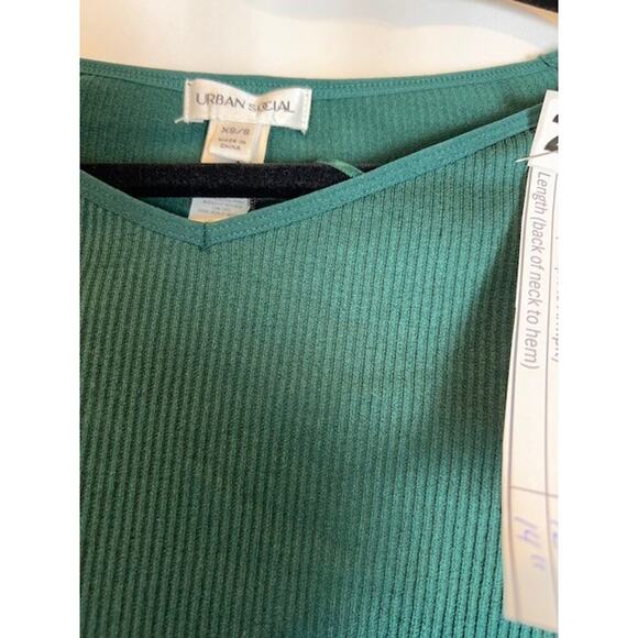 Urban Social Off The Shoulder Long Sleeve Top Snow Pine Size XS Boho - Picture 4 of 9